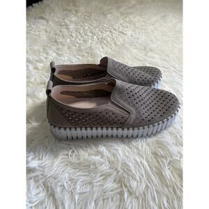 Ilse Jacobsen Tulip Slip On Perforated Platform Tan Sneaker BRAND NEW  Size 9/40